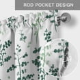 thumbnail image 6 of Sage Green Botanical Farmhouse Short Window Curtain Valances, Watercolor Spring Floral Summer Leaf Rod Pocket Kitchen Valances for Living Room Bedroom Bathroom Cafe 60" x 18", 6 of 8