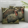 thumbnail image 3 of Qinduosi Vintage Farmhouse Animals Pillow Covers Red Buffalo Plaids Turkey &amp; Throw Pillow Case Cushion Cover " of Farmhouse Decorations (Red), 3 of 5