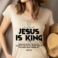 thumbnail image 4 of Jesus Is King T-Shirt | Christian Cross Graphic Bible Verse Tee, Navy, Size M, 4 of 6