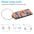thumbnail image 2 of Square 2Pack PU Leather Cactus Cruise Luggage Tag with Privacy Cover and Stainless Steel Ring - Suitable for Travel Handbags Backpacks Luggage Tags, 2 of 6