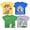 Multicolor, variant on Disney Boy's 4-Pack Toy Story Graphic Tee Shirt with Short Sleeves, Blue/Yellow/Green/Grey, 7