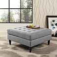 thumbnail image 4 of Ergode Empress Upholstered Fabric Large Ottoman - Light Gray, 4 of 4