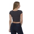 thumbnail image 2 of Women's Short Sleeved Crop Top Sportswear, S, Grey, by Ambesonne, 2 of 3