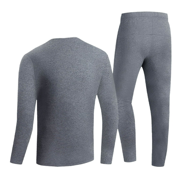 XFLWAM USB Heated Thermal Underwear Set for Women and Men's, Electric  Thermal Long Sleeve Tops and Bottom Long Johns with 18 Heating Zone Gray 5XL