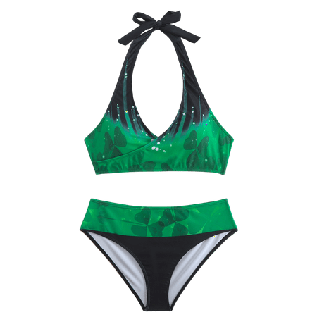 Divhosrg High Waisted Bikini Sets for Women  Bikini Sets for Women Cheeky  Womens Bathing Suits Tummy Control 2 Piece  Womens Swimwear Tankini  Dark Green Swimsuits for Women 2024 S