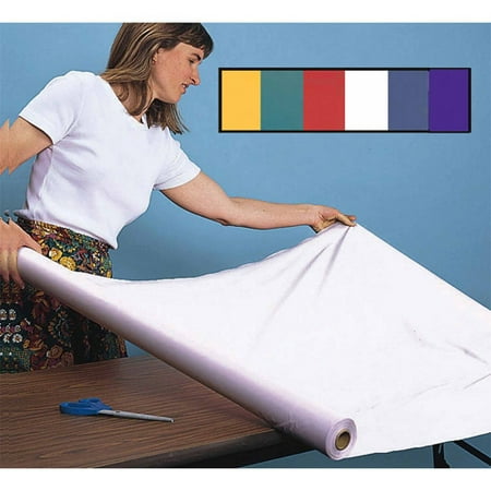 Plastic Table Cover Roll, 40" x 100', Red