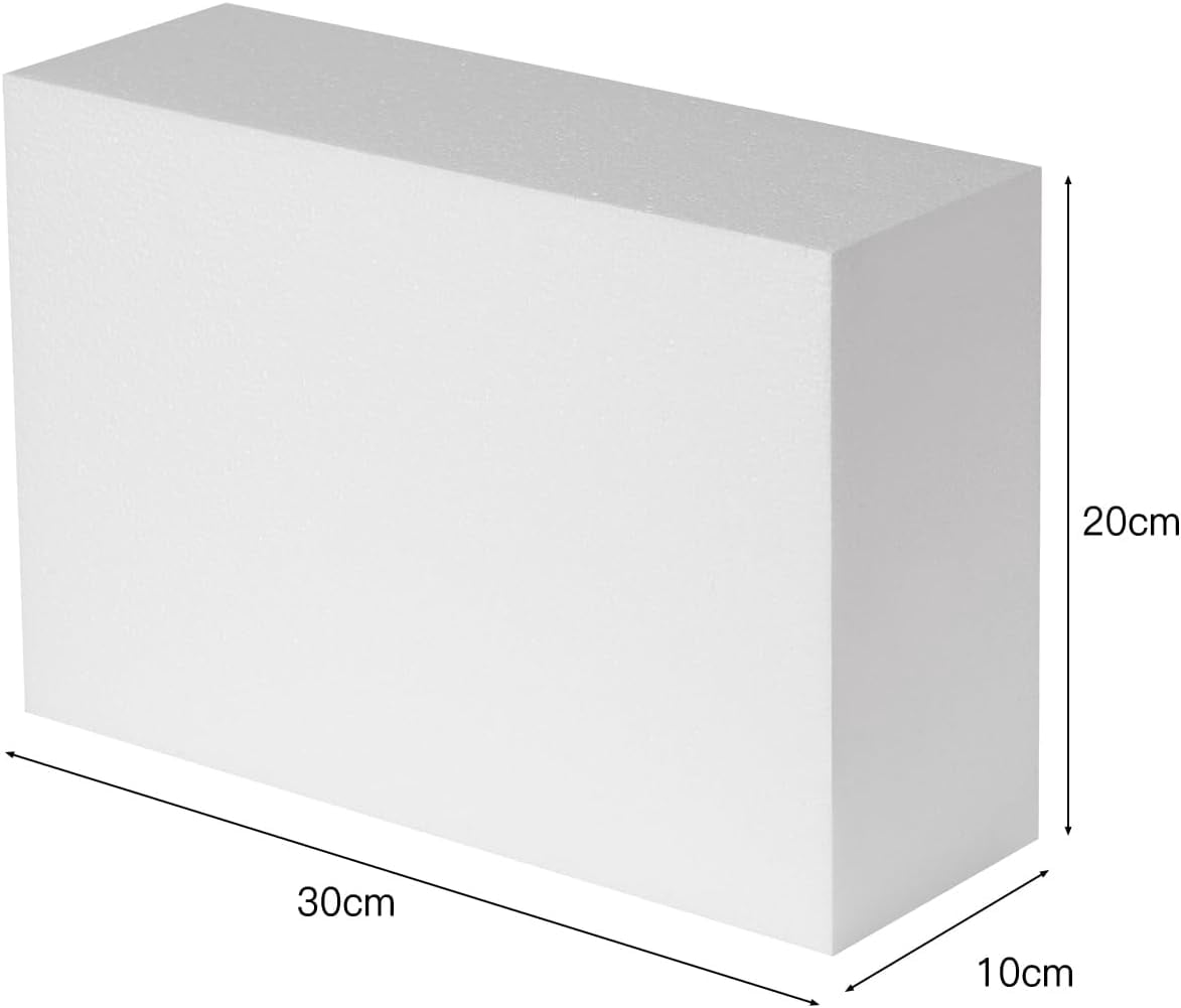 1Pack Craft Foam Blocks 12X8X4in Polystyrene Foam Bricks Square for Arts School Projects Sculptures Floral Arrangements Modeling and Centerpieces