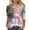 Multicolor#13, variant on Hvogkswy Christmas T-Shirts for Women Holiday Graphic Crewneck Tee Tops Casual 3/4 Sleeve Shirts