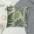 thumbnail image 2 of Leisuo Throw Pillow Cover Green Leaf Floral in Vintage Style Leaves and Herbs Seeded Eucalyptus Fern Maidenhair Decorative Pillow Case Home Decor Square Pillowcase White, 2 of 5