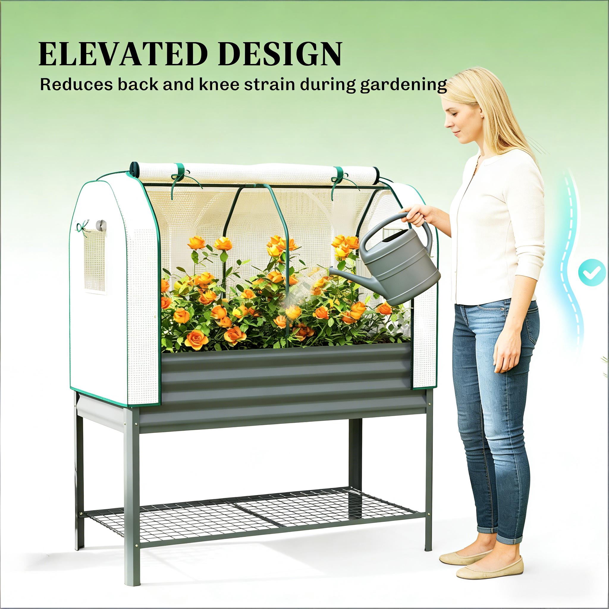 Outdoor Flower Plant Boxs Raised Garden Bed