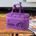thumbnail image 1 of Bolsa de almacenamiento para acampar, bolsas de lona, ​​equipaje para exteriores, gran capacidad, resistente, bolsa de transporte para acampar, para Púrpura, 1 of 8