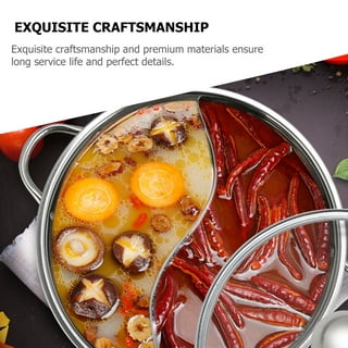 GCP Products Hot Pot With Divider Induction: 304 Stainless Steel Shabu  Shabu Hot Pot Non Stick