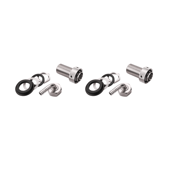 2X Robinet de Robinet à Bière avec Coude de Barbier 8mm, Plaque Chromée Laiton G5/8 pour Robinet Réglable Distributeur de Bière