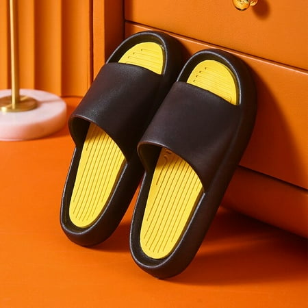 

CoCopeaunt Sandals and Slippers Womens Summer Home Bathroom Bath Outside Wear Thick-soled Couple Slippers EVA Soft-soled Non-slip Shoes