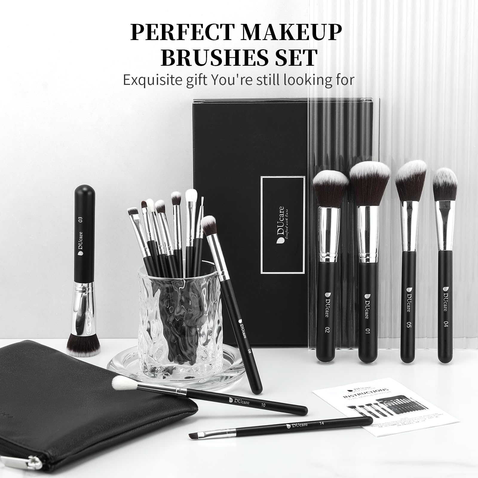 DUcare 15-Piece Professional Makeup Brushes Set photo 5