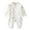 White, variant on KyCheLot Newborn Baby Romper Soft Cotton Side Tie Long Sleeve Jumpsuits Unisex Homewear Clothes 0-9 Months
