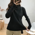 thumbnail image 1 of Xpqbb Autumn Winter New Women's Sweater Slim Warm Half-high Collar Bottoming Knitted Pullover Woman Basic Long Sleeve Jumper Top, 1 of 5