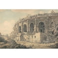 thumbnail image 3 of William Marlow 18x14 Black Modern Framed Museum Art Print Titled - The Amphitheater at Nimes, 3 of 5