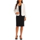 thumbnail image 1 of Conjuntos de trajes INSPIRE CHIC para mujeres, 2 piezas, vestido de blazer de trabajo con escote en V, color sólido, S, blanco, 1 of 6