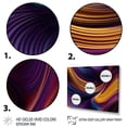 thumbnail image 3 of DESIGN ART Designart "Purple Yellow Dancing Colors I" Modern Waves Canvas Art Print 32 in. wide x 24 in. high, 3 of 5