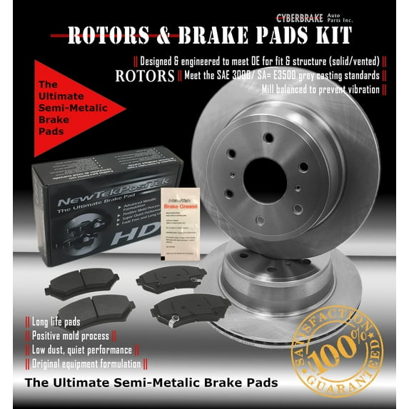 DK1531-7 Rear Rotors and Ultimate HD Semi-Metallic Brake Pads