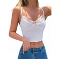 thumbnail image 4 of Wangscanis Blouse à Fleurs à Col en V pour Femme, Haut à Bretelles Sans Manches, 4 of 6