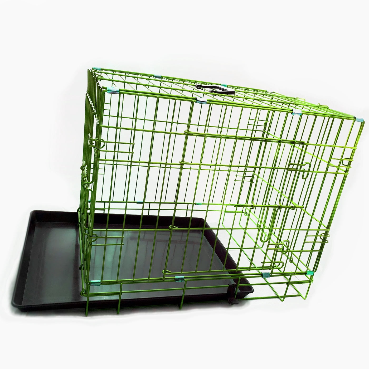 Pet Expressions 24 Inch Green Colored Metal Wire Dog Crate - Available in Various Sizes and Colors
