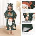 thumbnail image 3 of FORMRS Wearable Blanket Hoodie with Sleeves for Kids Cozy Flannel Sweatshirt, Whimsical Christmas, 3 of 7
