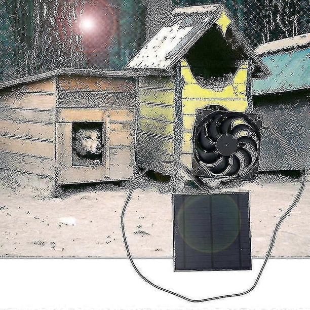 Solar Panel Powered Fan Ventilator Solar Exhaust Fan For Dog Chicken House Greenhouse Rv Roof Quietlcools And Ventilates