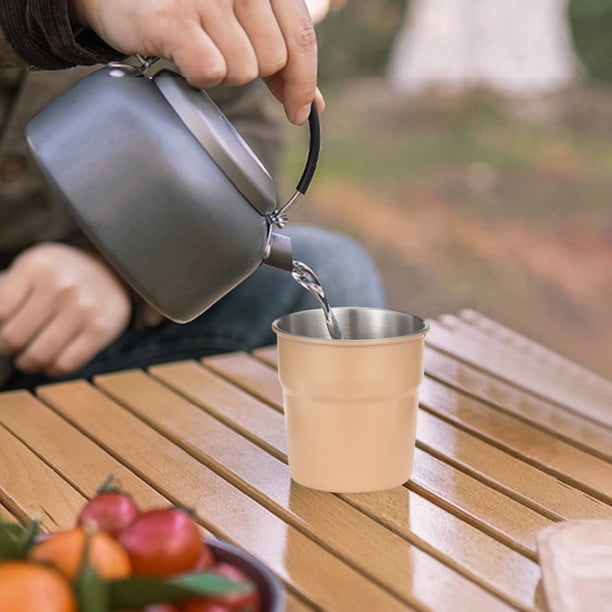 Stainless Steel Cup 300mL Outdoor Camping Coffee Cup Cold Drink Cup Beer Mug Solid 304 Stainless Steel Food Grade Cup Camping Equipment