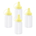 thumbnail image 4 of Botellas exprimibles pequeñas, tarros de especias vacíos, botellas de condimentos transparentes multifuncionales, Mini contenedores para barbacoa de R Botella amarilla, 4 of 8