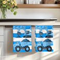 thumbnail image 7 of Blue Striped Truck Kitchen Towels Set of 1, Farmhouse Stripes Modern Art Absorbent Dish Towels for Kitchen, Microfiber Hand Towel, Quick Drying Tea Towel for Cleaning Decorative Dishcloths, 7 of 7