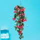 thumbnail image 5 of Flor artificial colgante, rosa para decoración del hogar y exteriores (roja), 5 of 7