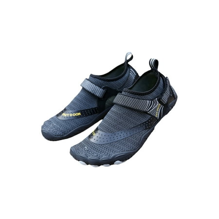 

SIMANLAN Womens Mens Beach Shoe Surf Barefoot Quick Dry Water Shoes Swim Casual Flats Exercise Slip On Aqua Socks Deep Blue Style B 5.5