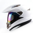 thumbnail image 5 of 1Storm Dual Sport Helmet Motorcycle HGXP14A Full Face Motocross Off Road Bike + Motorcycle Bluetooth Headset: Glossy White, 5 of 9