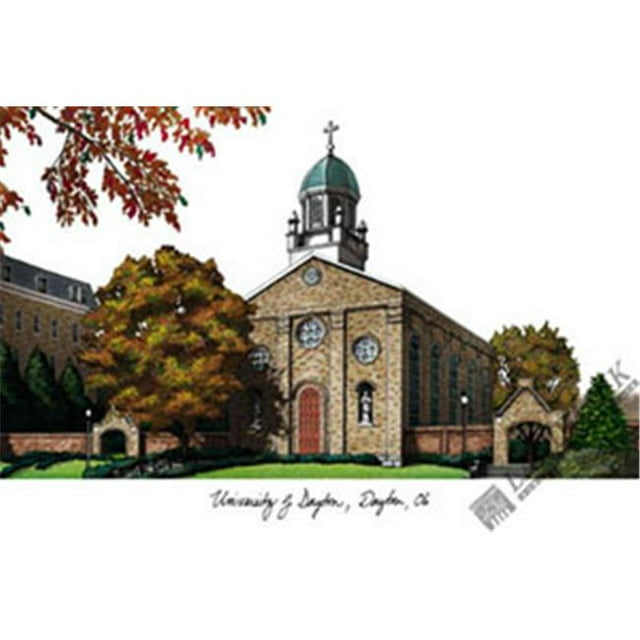 Université de Dayton Campus Images Lithographie Imprimée
