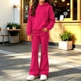 thumbnail image 5 of Enjoytime Outfits for Girls Long Sleeve Hoodie with Flared Pants 2 Piece Set Kids Fall Fashion Comfy Casual Outfit, 5 of 8