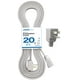 thumbnail image 1 of Cable De Extensión Para Electrodomésticos – Cable De Extensión Gris Resistente De 20 Pies Para Aire Acondicionado, Refrigerador Y Todos Los Electrodomésticos Principales – Cable De Electrodomésticos D, 1 of 1