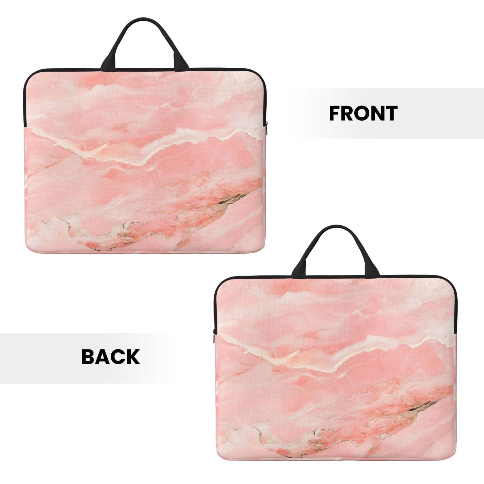 Laptop Sleeve Bag For Women Men 14inch Waterproof Durable Protective Computer Carrying Cover Handle Laptop Case Bag Pink Marble_4
