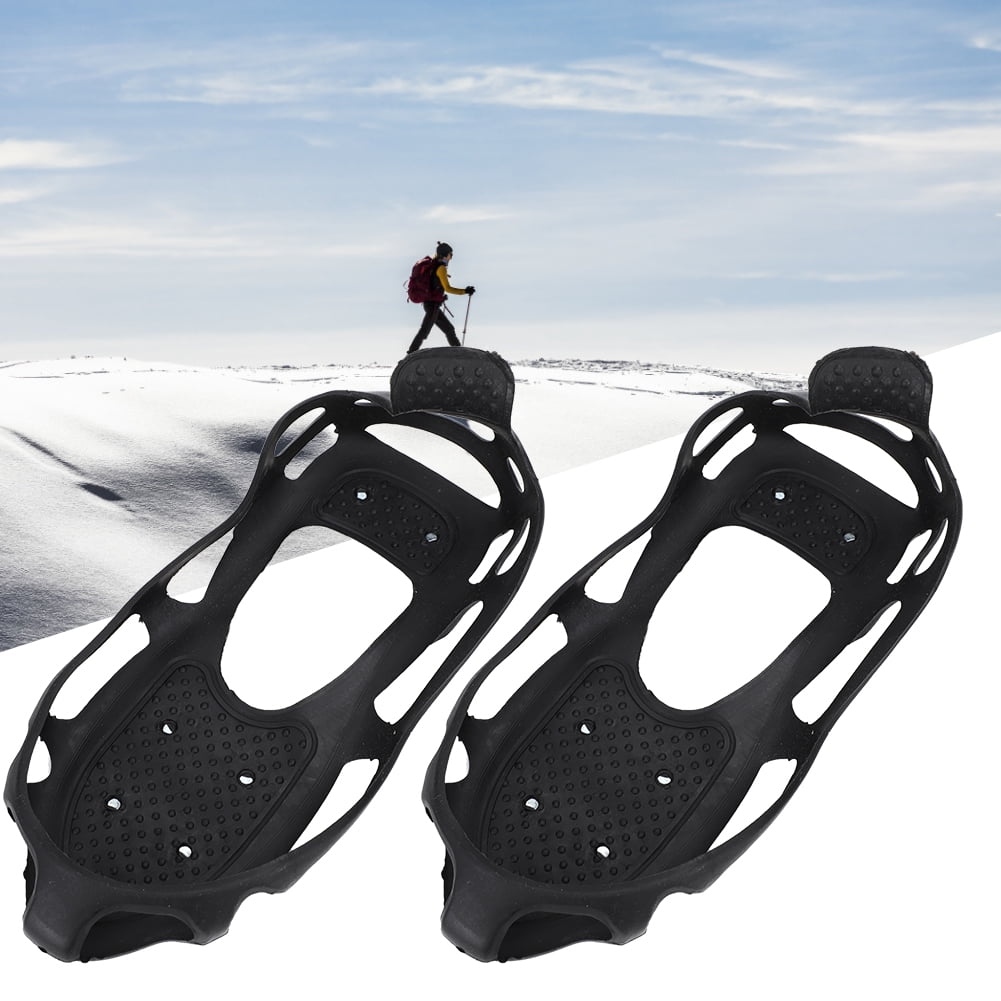 Snow Grips, Ski Shoe 24 Teeth Anti Slip Climbing Spikes Crampons