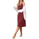 thumbnail image 2 of INSPIRE CHIC Vestido de dormir para mujeres de satén sin mangas con doble tirante de espagueti, espalda cruzada, sexy, escote en V, midi, bata de noche 2XL rojo, 2 of 6