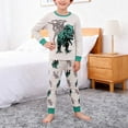 thumbnail image 2 of YUEHUA 3t Boys Pajamas Long Sleeve Snug Fit Floral Pattern Pajamas for Infant Girls Pjs Cotton Sleepwear 2-Piece, Size 8-9 Years, 2 of 6