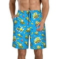 thumbnail image 2 of Uemuo Cute Car Cartoon Pattern Men's Swim Trunks Hawaiian Beach Bathing Suit Swimsuits Beach Quick-Dry Shorts with Pockets-, 2 of 9