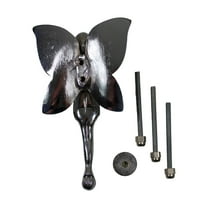 Renovators Supply Brass Door Knockers for Front Door 7" Flower Fairy Chrome Plated Brass Door Knocker w/Screws