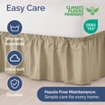 thumbnail image 7 of Elastic Wrap-Around Dust Ruffled Bed Skirt - Easy Fit with Pleated 15" Drop, 7 of 7