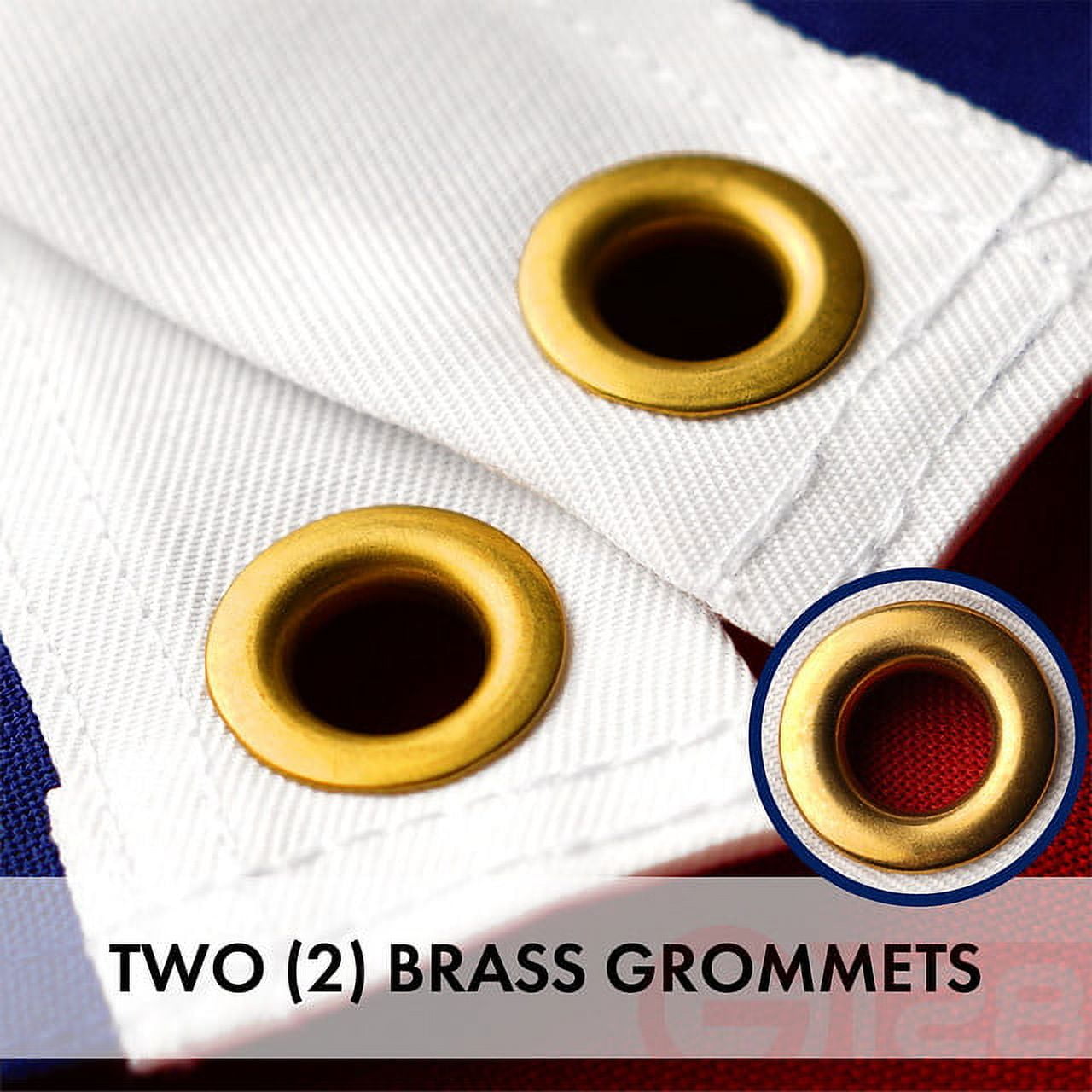 G128 Combo Pack: USA American Flag & Texas TX State Flag 2x3 Ft Embroidered Spun Polyester, Indoor/Outdoor, Brass Grommets
