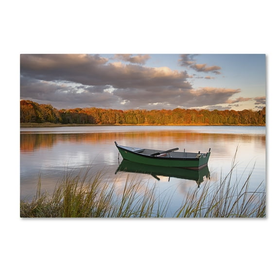 Trademark Fine Art 'Boat on Salt Pond' Canvas Art by Michael Blanchette Photography