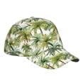 thumbnail image 6 of Picia Green Hawaii Palms pattern Trucker Low Profile Hat Men Women Baseball Cap Dad Hat Adjustable Unconstructed Plain Cap, 6 of 9