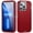 Red, variant on for iPhone 16 Ultra Slim Phone Case, Hybrid Hard PC Back + Silicone EVA Shockproof Protective Dustproof Non-Slip Heavy Duty Rugged Phone Case Cover for iPhone 16, Black