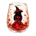 thumbnail image 2 of Halloween Harvest Witch Glass Cups, Halloween Decor, Halloween Glasses, Halloween Drinking Glasses, 4.2*2.7 Inch Warm Yellow Fall Harvest Witch Designed Stemless Tumbler for Serving Water, 2 of 5